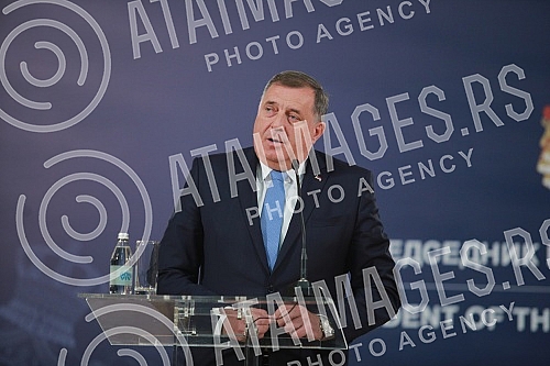 The President of the Republic of Serbia, Aleksandar Vucic, met with the delegation of the Republika Srpska, led by the Chairman of the Presidency of Bosnia and Herzegovina, Milorad Dodik, and the President of the Republika Srpska, Zeljka Cvijanovic. 