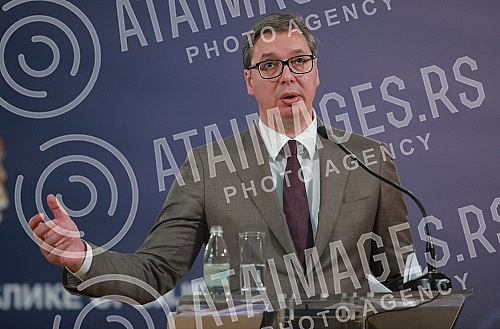 The President of the Republic of Serbia, Aleksandar Vucic, met with the delegation of the Republika Srpska, led by the Chairman of the Presidency of Bosnia and Herzegovina, Milorad Dodik, and the President of the Republika Srpska, Zeljka Cvijanovic. 