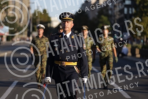 The general rehearsal of the ceremony on the occasion of the promotion of the youngest officers of the Serbian Army was held in front of the House of the National Assembly.Generalna proba svecanosti povodom promocije najmladjih oficira Vojske Srbij
