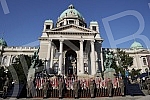 The general rehearsal of the ceremony on the occasion of the promotion of the youngest officers of the Serbian Army was held in front of the House of the National Assembly.Generalna proba svecanosti povodom promocije najmladjih oficira Vojske Srbij