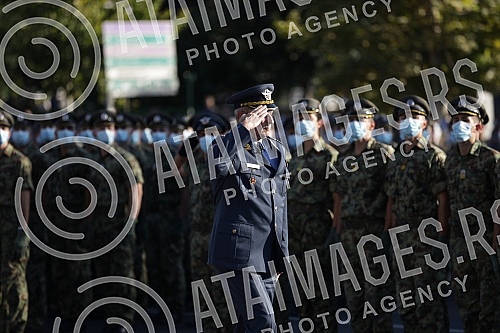 The general rehearsal of the ceremony on the occasion of the promotion of the youngest officers of the Serbian Army was held in front of the House of the National Assembly.Generalna proba svecanosti povodom promocije najmladjih oficira Vojske Srbij