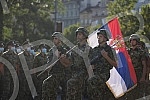 The general rehearsal of the ceremony on the occasion of the promotion of the youngest officers of the Serbian Army was held in front of the House of the National Assembly.Generalna proba svecanosti povodom promocije najmladjih oficira Vojske Srbij