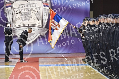 A ceremony was held in the SPENS hall on the occasion of the promotion and employment of four classes of the Center for Basic Police Training.U hali SPENS odrzana je svecanost povodom promocije i prijema u radni odnos polaznika cetiri klase Centra 
