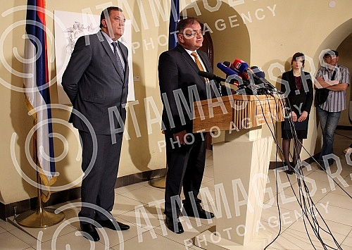 Meeting Milorad Dodik - president of Republic of Srpska and Mladen Ivanic held in Banja Luka.Susret Milorada Dodika - predsednik Republike Srpske i Mladena Ivanica odrzan u Banja Luci. 