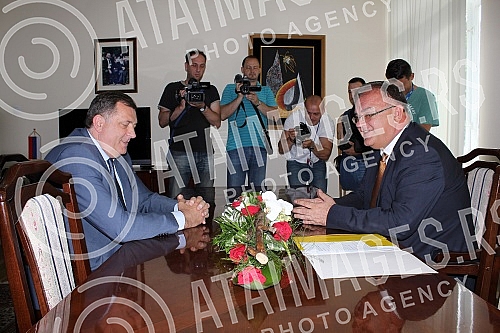 Meeting Milorad Dodik - president of Republic of Srpska and Mladen Ivanic held in Banja Luka.Susret Milorada Dodika - predsednik Republike Srpske i Mladena Ivanica odrzan u Banja Luci. 