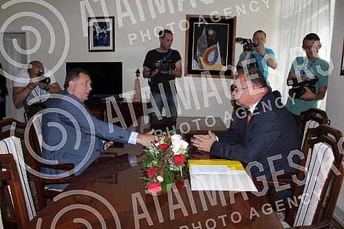 Meeting Milorad Dodik - president of Republic of Srpska and Mladen Ivanic held in Banja Luka.Susret Milorada Dodika - predsednik Republike Srpske i Mladena Ivanica odrzan u Banja Luci. 