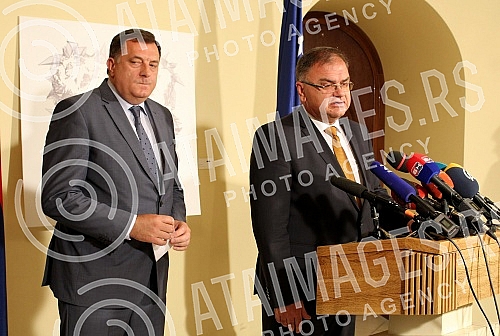 Meeting Milorad Dodik - president of Republic of Srpska and Mladen Ivanic held in Banja Luka.Susret Milorada Dodika - predsednik Republike Srpske i Mladena Ivanica odrzan u Banja Luci. 