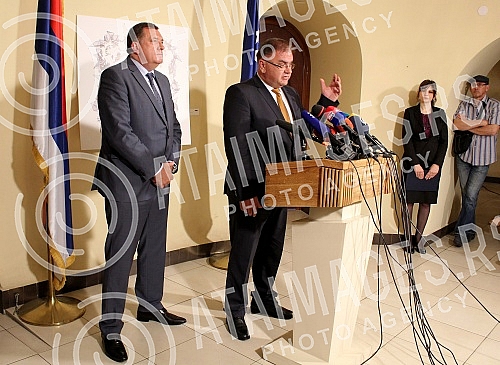 Meeting Milorad Dodik - president of Republic of Srpska and Mladen Ivanic held in Banja Luka.Susret Milorada Dodika - predsednik Republike Srpske i Mladena Ivanica odrzan u Banja Luci. 