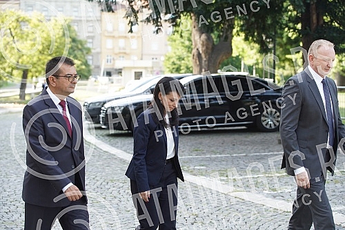 The departure of the representative of the electoral list Marinika Tepic - United for the Victory of Serbia after consultations on the candidate for the Prime Minister held with the President of the Republic of Serbia Aleksandar Vucic.Odlazak preds