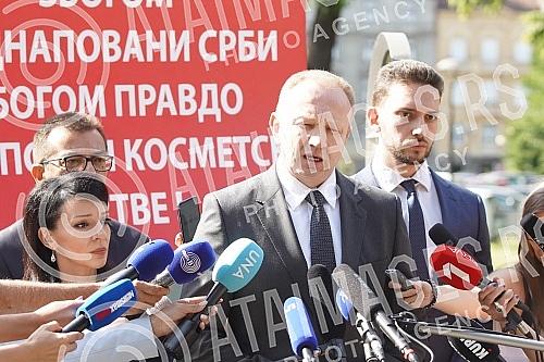 The departure of the representative of the electoral list Marinika Tepic - United for the Victory of Serbia after consultations on the candidate for the Prime Minister held with the President of the Republic of Serbia Aleksandar Vucic.Odlazak preds