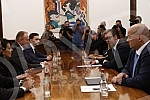 The President of the Republic of Serbia, Aleksandar Vucic, during consultations on the candidate for Prime Minister with representatives of the election list Marinika Tepic - United for the Victory of Serbia.Predsednik Republike Srbije Aleksandar V