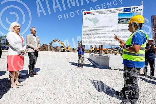 The Vice-President of the Government of the Republic of Serbia and the Minister of Mining and Energy, Zorana Mihajlovic, visited the works on the construction of the main metering and regulation station of the Serbia-Bulgaria gas interconnection, the