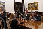 The President of the Republic of Serbia, Aleksandar Vucic, during consultations on the candidate for Prime Minister with representatives of the election list Marinika Tepic - United for the Victory of Serbia.Predsednik Republike Srbije Aleksandar V