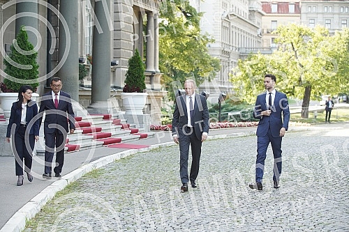 The departure of the representative of the electoral list Marinika Tepic - United for the Victory of Serbia after consultations on the candidate for the Prime Minister held with the President of the Republic of Serbia Aleksandar Vucic.Odlazak preds