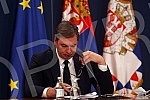 At the Palace of Serbia, President of Serbia Aleksandar Vucic met with ambassadors of EU member states in Serbia.U Palati Srbija predsednik Srbije Aleksandar Vucic sastao se sa ambasadorima zemalja clanica EU u Srbiji.