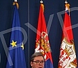 At the Palace of Serbia, President of Serbia Aleksandar Vucic met with ambassadors of EU member states in Serbia.U Palati Srbija predsednik Srbije Aleksandar Vucic sastao se sa ambasadorima zemalja clanica EU u Srbiji.
