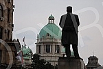 View from Nikola Pasic Square towards the buildings of the National Assembly and the Post of Serbia.Pogled sa Trga Nikole Pasica ka zgradama Narodne skupstine i Poste Srbije.