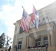 Minister of Foreign Affairs of Serbia Ivica Dacic and Kyle Randolph Scott - US ambassador have highlighted the Serbian flag at the residence. This marked the 100th anniversary of the Serbian flag being highlighted as the first flag of a foreign count