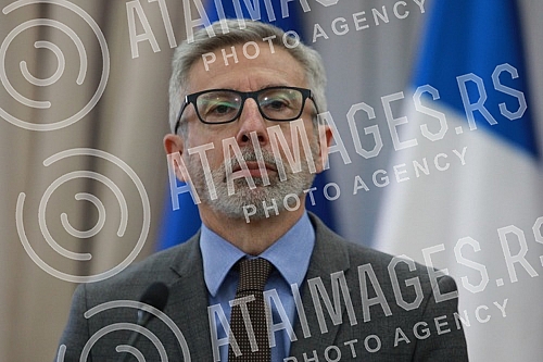 Minister of European Integration Jadranka Joksimovic presented the Ambassador of the French Republic to Serbia Pierre Cochard, as the presiding country of the Council of the European Union, with a document with recommendations of Serbian citizens as 