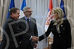 Minister of European Integration Jadranka Joksimovic presented the Ambassador of the French Republic to Serbia Pierre Cochard, as the presiding country of the Council of the European Union, with a document with recommendations of Serbian citizens as 