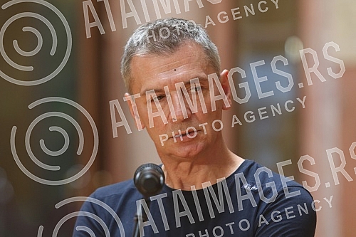 Addressing the future deputies after the consultations of the President of the Assembly of Serbia, Ivica Dacic, with the parliamentary parties.Obracanje buducih poslanika posle konsultacija predsednika Skupstine Srbije Ivice Dacica sa parlamentarni