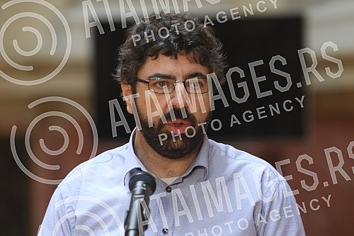 Addressing the future deputies after the consultations of the President of the Assembly of Serbia, Ivica Dacic, with the parliamentary parties.Obracanje buducih poslanika posle konsultacija predsednika Skupstine Srbije Ivice Dacica sa parlamentarni