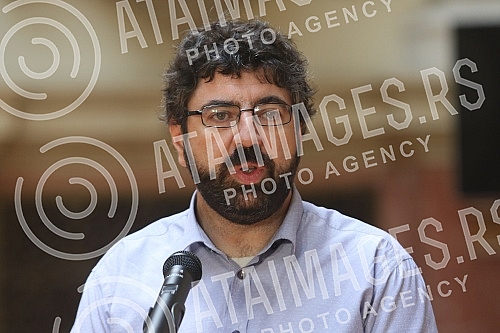 Addressing the future deputies after the consultations of the President of the Assembly of Serbia, Ivica Dacic, with the parliamentary parties.Obracanje buducih poslanika posle konsultacija predsednika Skupstine Srbije Ivice Dacica sa parlamentarni