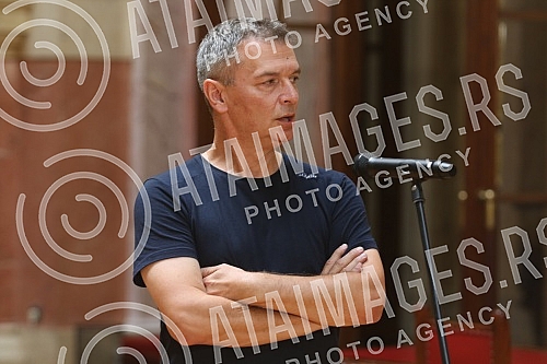 Addressing the future deputies after the consultations of the President of the Assembly of Serbia, Ivica Dacic, with the parliamentary parties.Obracanje buducih poslanika posle konsultacija predsednika Skupstine Srbije Ivice Dacica sa parlamentarni