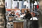 Opening of cafes after mitigation of measures to combat the coronavirus epidemic.Otvaranje kafica posle ublazavanje mera borbe protiv epidemije korona virusa.