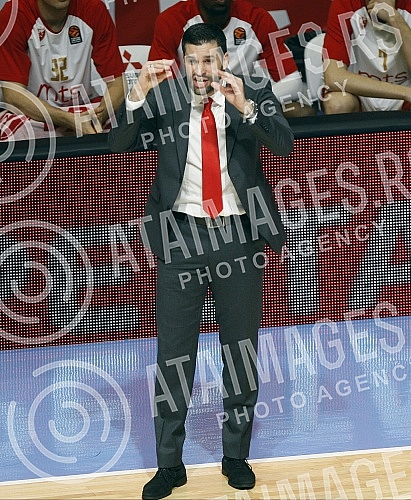 Basketball Euroleague match between KK Crvena zvezda and Zalgiris Kaunas held in Aleksandar Petrovic sports hall.Kosarkaska utakmica Evrolige izmedju KK Crvena zvezda i KK Zalgiris Kaunas odigrana u sali Aleksandar Petrovic.
