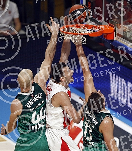 Basketball Euroleague match between KK Crvena zvezda and Zalgiris Kaunas held in Aleksandar Petrovic sports hall.Kosarkaska utakmica Evrolige izmedju KK Crvena zvezda i KK Zalgiris Kaunas odigrana u sali Aleksandar Petrovic.