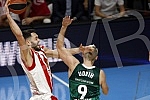 Basketball Euroleague match between KK Crvena zvezda and Zalgiris Kaunas held in Aleksandar Petrovic sports hall.Kosarkaska utakmica Evrolige izmedju KK Crvena zvezda i KK Zalgiris Kaunas odigrana u sali Aleksandar Petrovic.