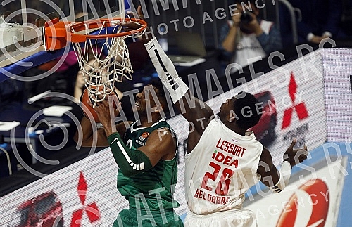 Basketball Euroleague match between KK Crvena zvezda and Zalgiris Kaunas held in Aleksandar Petrovic sports hall.Kosarkaska utakmica Evrolige izmedju KK Crvena zvezda i KK Zalgiris Kaunas odigrana u sali Aleksandar Petrovic.