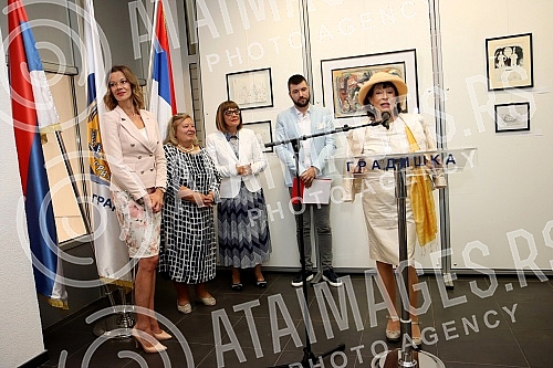 The Deputy Prime Minister of the Republic of Serbia and the Minister of Culture and Information Maja Gojkovic opened the exhibition of drawings by Milica od Macve in the exhibition hall of the Gradiska Cultural Center.Potpredsednica Vlade Republike