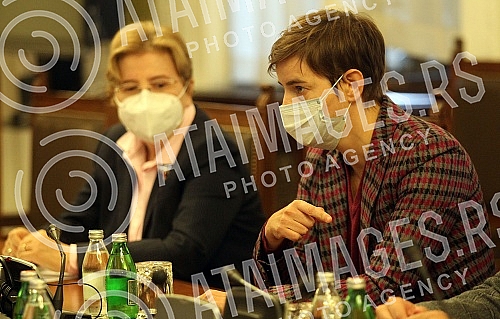 Meeting of the President of the Assembly of Serbia Ivica Dacic with the Prime Minister Ana Brnabic, the Minister of Justice Maja Popovic, the President of the Supreme Court of Cassation Jasmina Vasovic and the Republic Public Prosecutor Zagorka Dolov