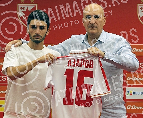 The promotion of the new player Irakli Azarovi was held in the premises of FC Crvena ZvezdaU prostorijama FK Crvena zvezda odrzana je promocija novog igraca Iraklija Azarova.