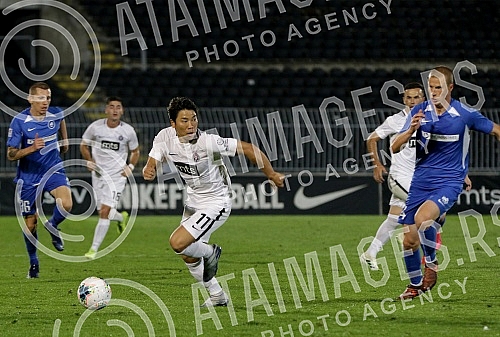 Match of the first round of qualifications for the Europa League between FK Partizan and FK Rigas Futbola Skola (FK RFS).Utakmica prvog kola kvalifikacija za Ligu Evrope izmedju FK Partizan i FK Rigas Futbola Skola (FK RFS). 