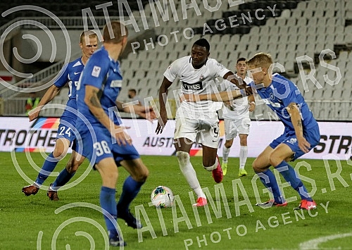 Match of the first round of qualifications for the Europa League between FK Partizan and FK Rigas Futbola Skola (FK RFS).Utakmica prvog kola kvalifikacija za Ligu Evrope izmedju FK Partizan i FK Rigas Futbola Skola (FK RFS). 