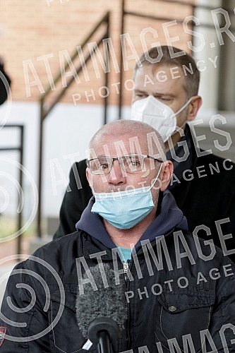 In front of the Third basic prosecutor's office, a press conference was held by the deputy president of the Party of freedom and justice, Borko Stefanovic, on the topic 