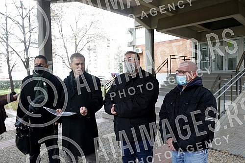 In front of the Third basic prosecutor's office, a press conference was held by the deputy president of the Party of freedom and justice, Borko Stefanovic, on the topic 