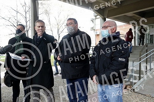 In front of the Third basic prosecutor's office, a press conference was held by the deputy president of the Party of freedom and justice, Borko Stefanovic, on the topic 