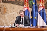 At the Palace of Serbia, Serbian president Aleksandar Vucic held a meeting with ministers and directors of public companies in charge of strategic projects in the field of infrastructure, mining, energy and economy. U Palati Srbija predsednik Srbij