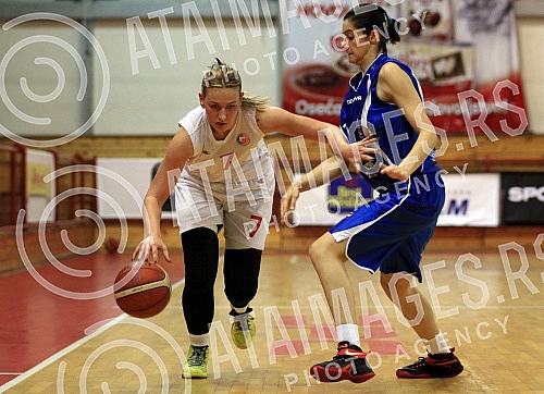 Utakmica 6. kola Prve Zenske Lige Srbije izmedju ZKK Crvena Zvezda i ZKK Student odigrana u hali Basket City. 