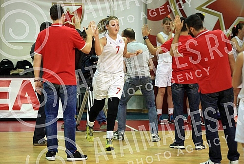 Utakmica 6. kola Prve Zenske Lige Srbije izmedju ZKK Crvena Zvezda i ZKK Student odigrana u hali Basket City. 