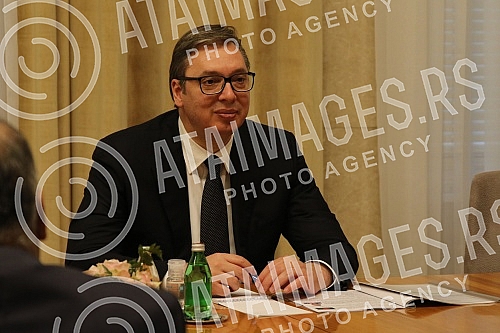 Bilateral meeting between the President of the Republic of Serbia, Aleksandar Vucic  and the Minister of Foreign Affairs of the People 's Republic of Bangladesh, Abul Kalam Abdul Momen.Bileteralni sastanak predsednika Republike Srbije Aleksandra Vu