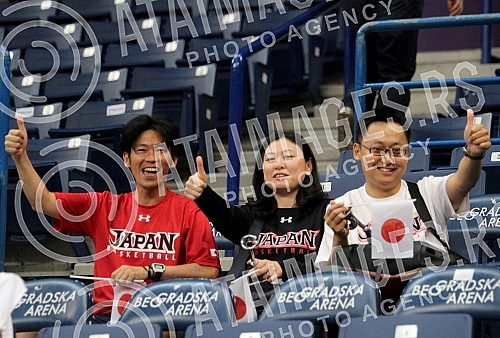 First day of FIBA Olympic Qualifying Tournament 2016 held in Kombank arena - Group B - Japan vs Latvia.Prvi dan Olimpijskog kvalifikacionog turnira za Olimpijske igre u Riu 2016 odrzan u Kombank areni - Group B - Japan vs Latvia.