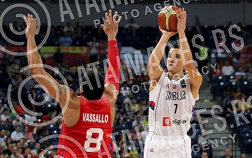First day of FIBA Olympic Qualifying Tournament 2016 held in Kombank arena - Group A - Serbia vs Puerto Rico.Prvi dan Olimpijskog kvalifikacionog turnira za Olimpijske igre u Riu 2016 odrzan u Kombank areni - Group A - Srbija vs Puerto Rico.
