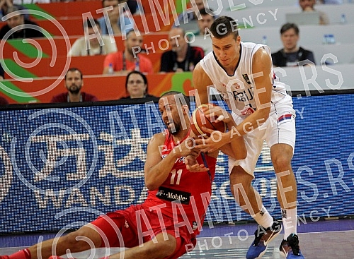 First day of FIBA Olympic Qualifying Tournament 2016 held in Kombank arena - Group A - Serbia vs Puerto Rico.Prvi dan Olimpijskog kvalifikacionog turnira za Olimpijske igre u Riu 2016 odrzan u Kombank areni - Group A - Srbija vs Puerto Rico.