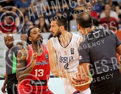 First day of FIBA Olympic Qualifying Tournament 2016 held in Kombank arena - Group A - Serbia vs Puerto Rico.Prvi dan Olimpijskog kvalifikacionog turnira za Olimpijske igre u Riu 2016 odrzan u Kombank areni - Group A - Srbija vs Puerto Rico.