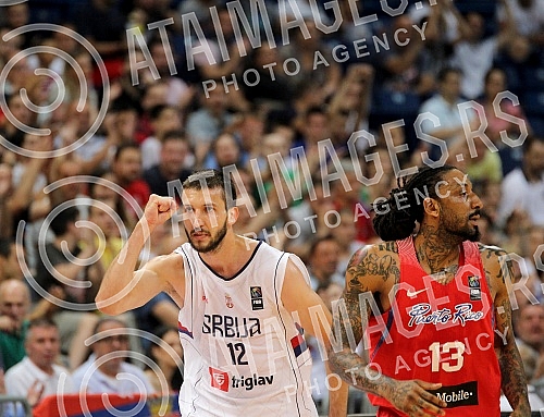 First day of FIBA Olympic Qualifying Tournament 2016 held in Kombank arena - Group A - Serbia vs Puerto Rico.Prvi dan Olimpijskog kvalifikacionog turnira za Olimpijske igre u Riu 2016 odrzan u Kombank areni - Group A - Srbija vs Puerto Rico.